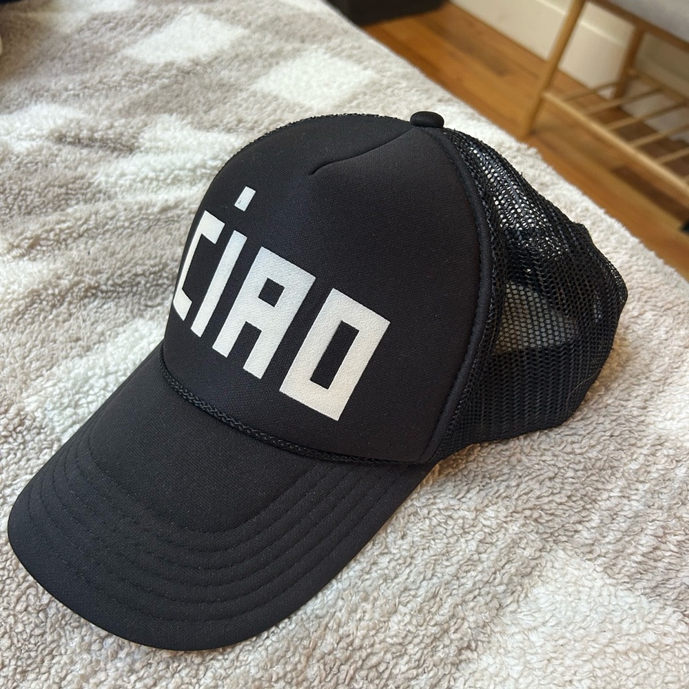 Clare V Black and White Ciao Cap